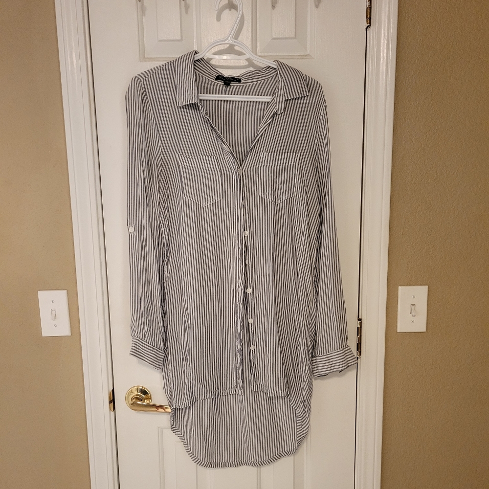 Striped Lightweight Button-up